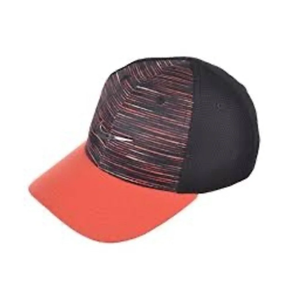Nike Snapback Hat Kids 4-7 Red Black Striped‎ Mesh Excellent Athletic Cap